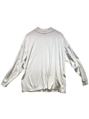 Vintage Cross Creek Men's Cotton Turtleneck Shirt Stretch Size XL Cream